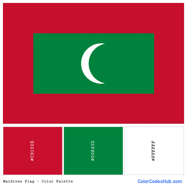 Maldives flag color palette