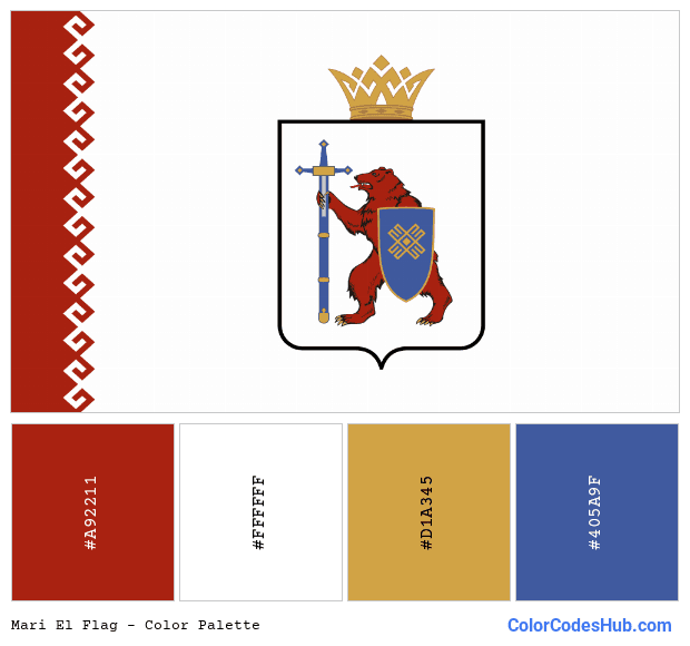 Mari El flag color palette