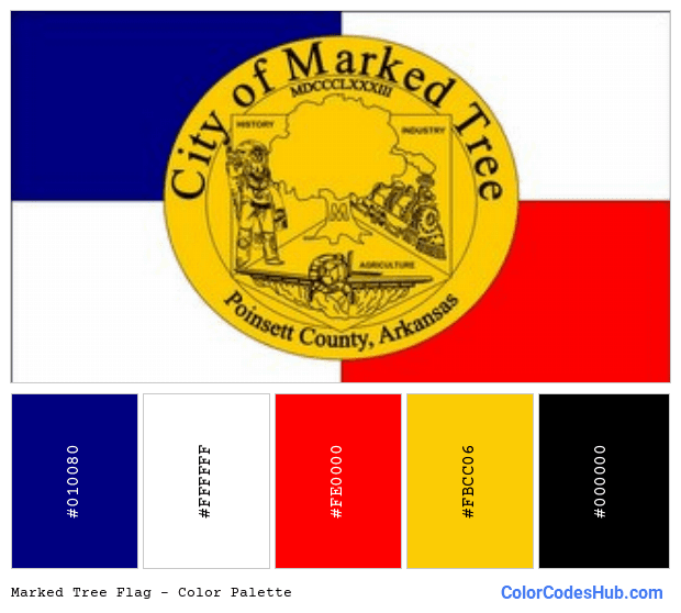 Marked Tree flag color palette