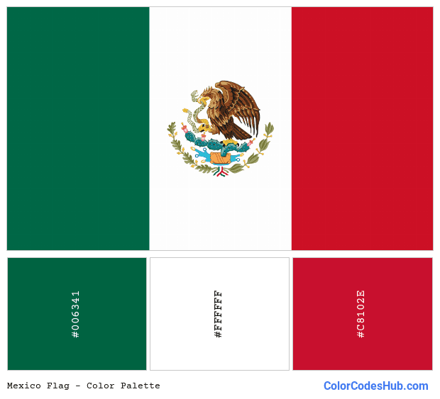 Mexico flag color palette