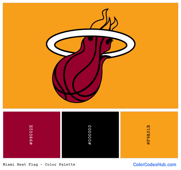 Miami Heat flag color palette