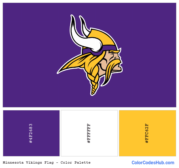 Minnesota Vikings flag color palette