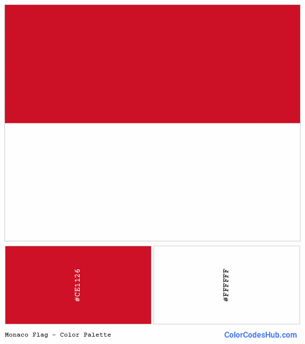 Monaco flag color palette
