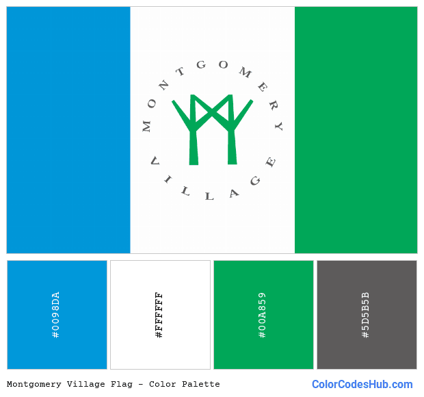 Montgomery Village flag color palette