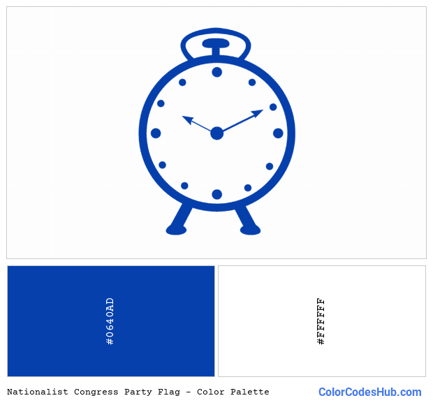 Nationalist Congress Party flag color palette