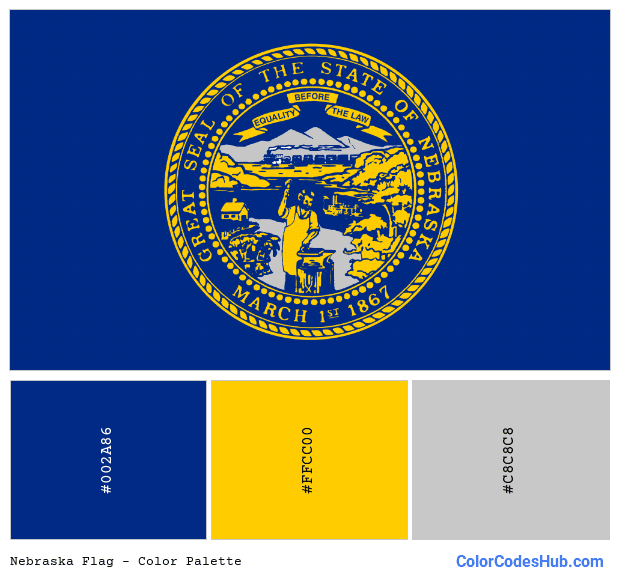 Nebraska flag color palette