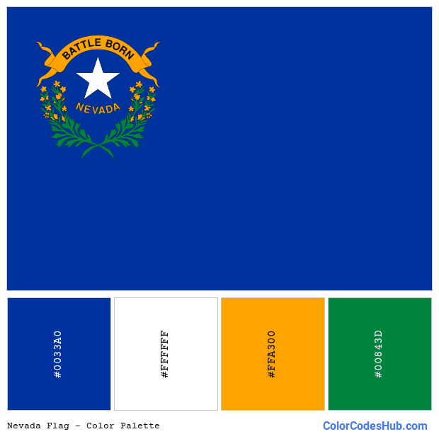 Nevada flag color palette