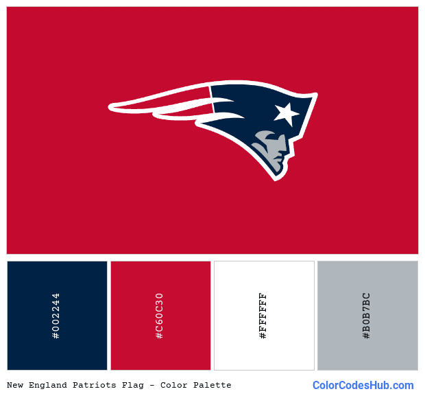 New England Patriots flag color palette
