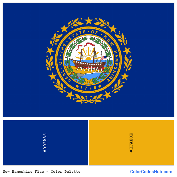 New Hampshire flag color palette