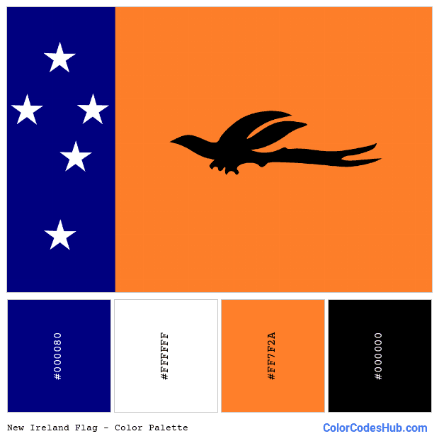 New Ireland flag color palette