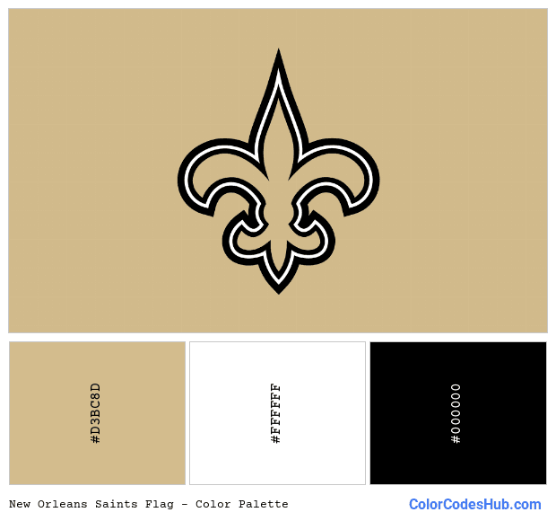 New Orleans Saints flag color palette