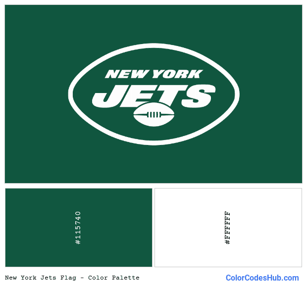 New York Jets flag color palette