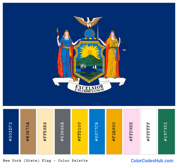 New York (State) flag color palette