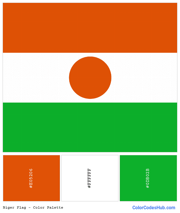 Niger flag color palette
