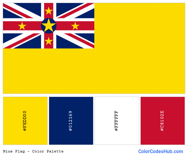 Niue flag color palette