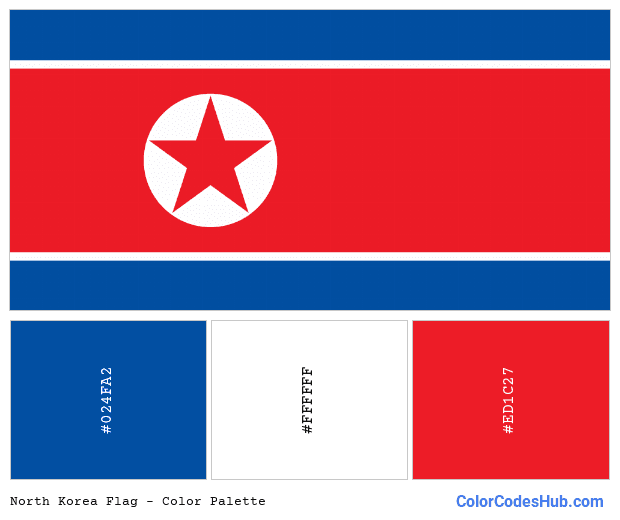 North Korea flag color palette