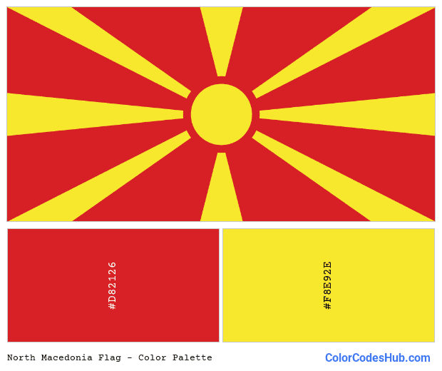 North Macedonia flag color palette