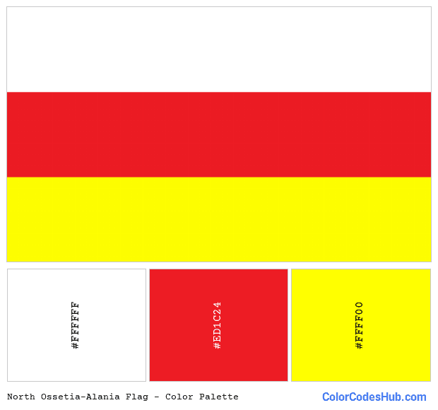 North Ossetia-Alania flag color palette