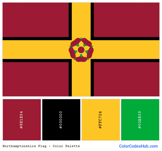 Northamptonshire flag color palette