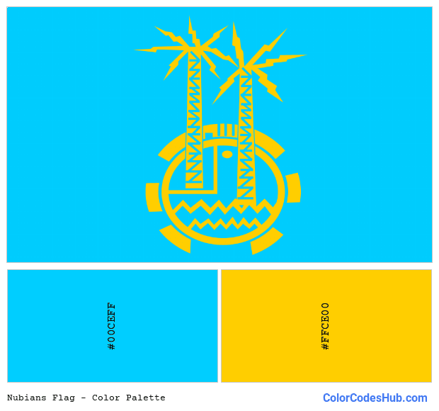 Nubians flag color palette