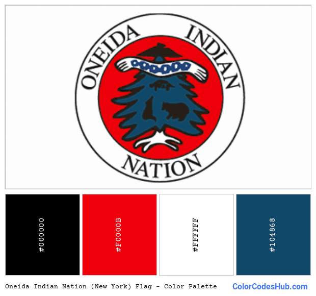 Oneida Indian Nation (New York) flag color palette