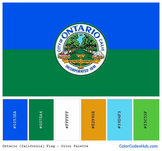 Ontario (California) flag color palette