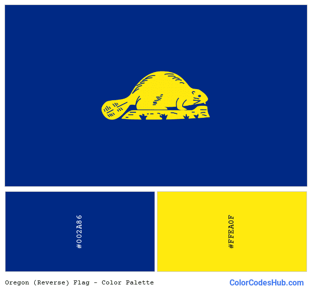 Oregon (Reverse) flag color palette
