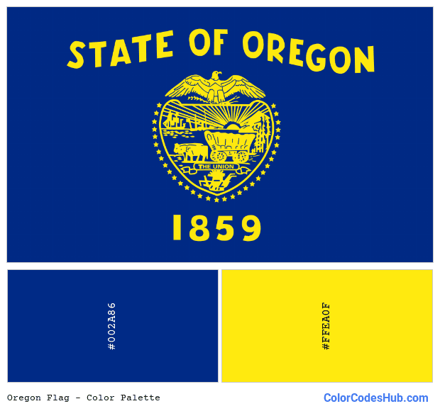 Oregon flag color palette