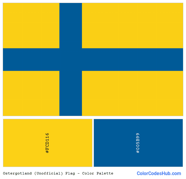 Ostergotland (Unofficial) flag color palette