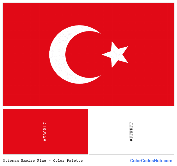 Ottoman Empire flag color palette