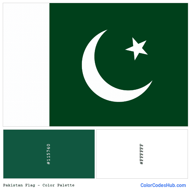 Pakistan flag color palette