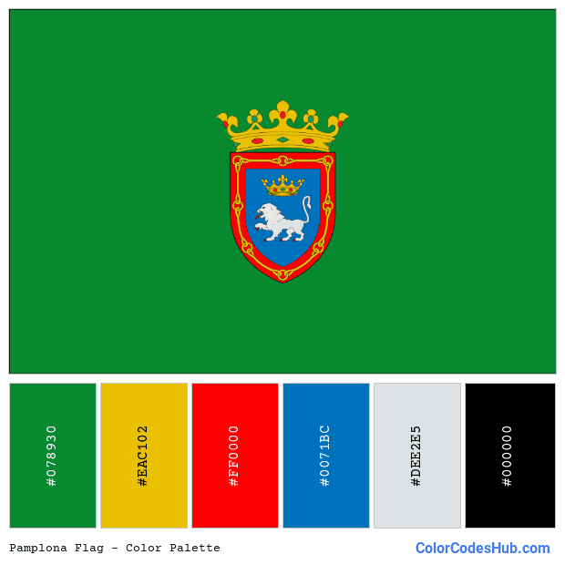 Pamplona flag color palette