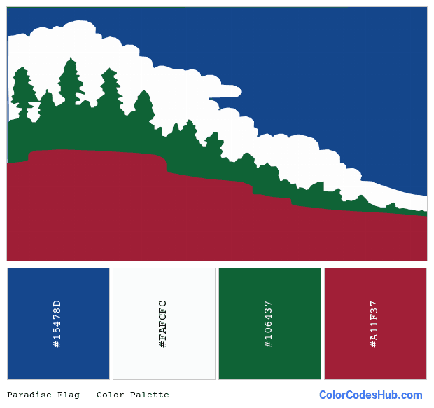 Paradise flag color palette