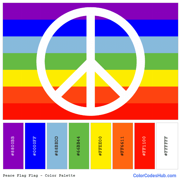 Peace Flag flag color palette