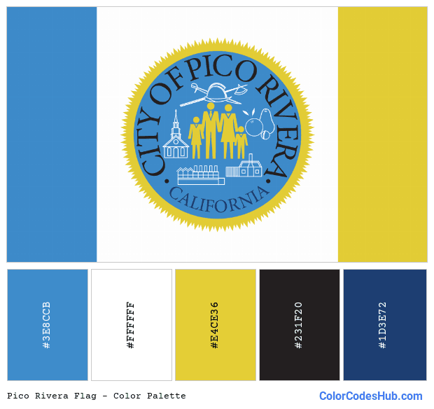 Pico Rivera flag color palette