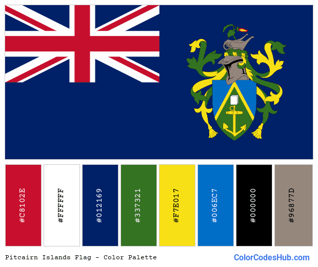 Pitcairn Islands flag color palette
