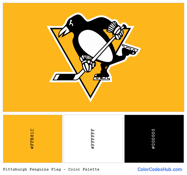 Pittsburgh Penguins flag color palette