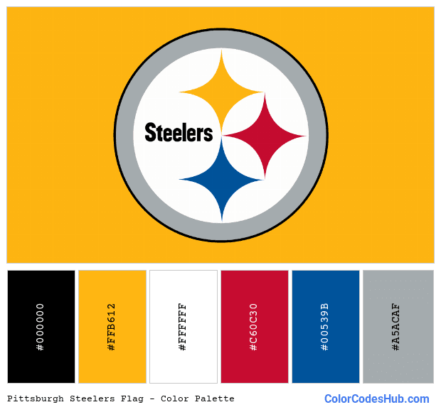 Pittsburgh Steelers flag color palette