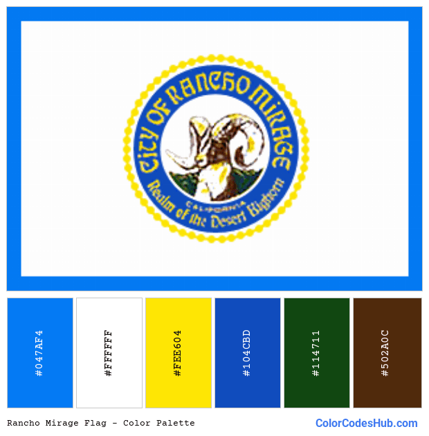 Rancho Mirage flag color palette