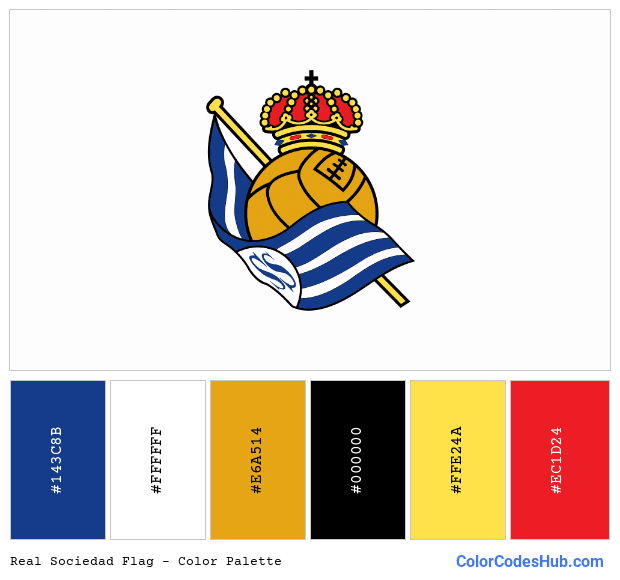 Real Sociedad flag color palette