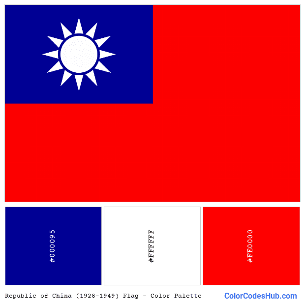 Republic of China (1928–1949) flag color palette
