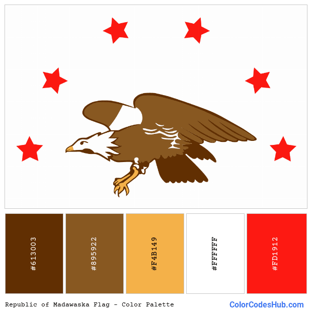 Republic of Madawaska flag color palette