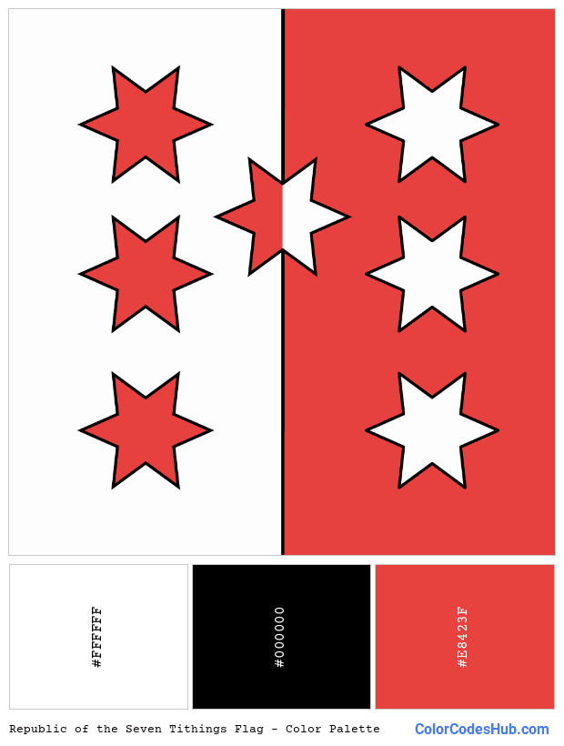 Republic of the Seven Tithings flag color palette