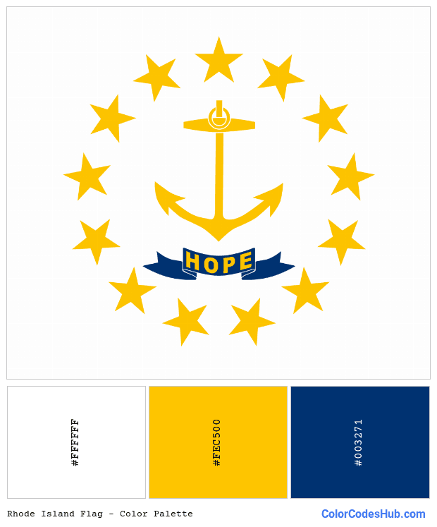 Rhode Island flag color palette
