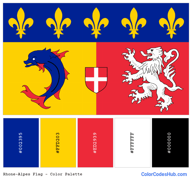 Rhone-Alpes flag color palette