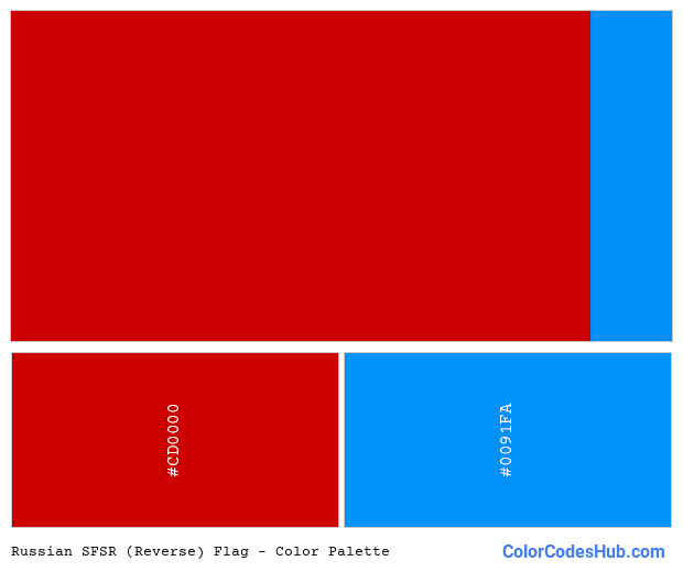 Russian SFSR (Reverse) flag color palette
