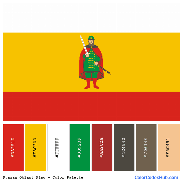 Ryazan Oblast flag color palette