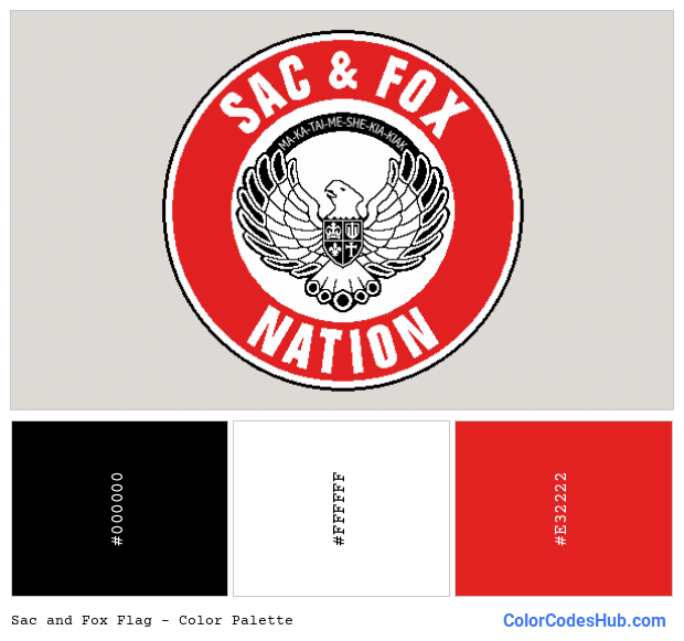 Sac and Fox flag color palette