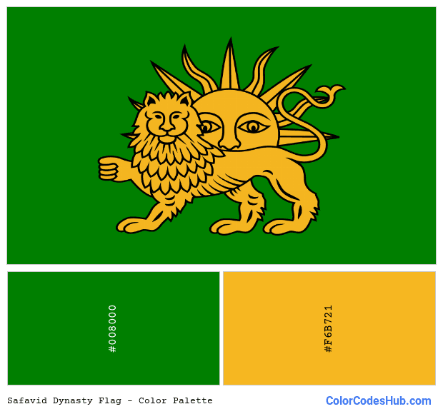 Safavid Dynasty flag color palette