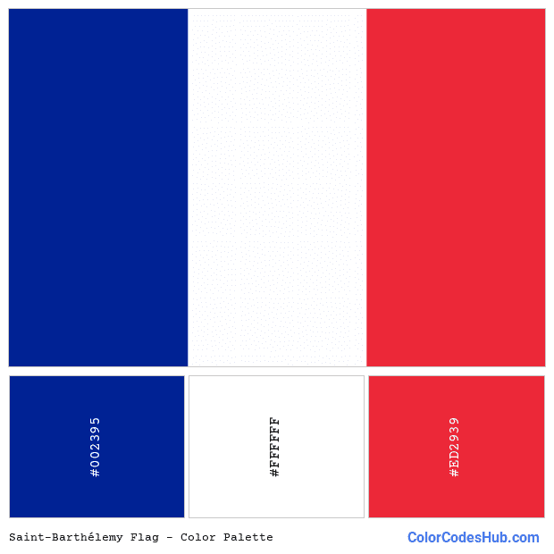 Saint-Barthélemy flag color palette